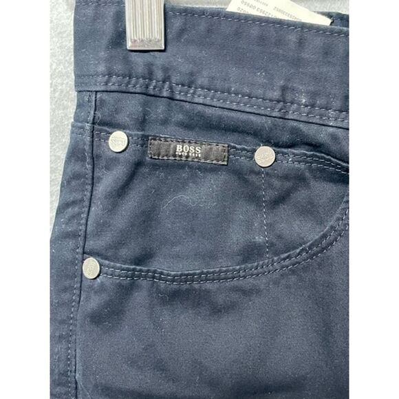 Hugo Boss Men's Navy Casual cotton Pants Silver  36 x 32 - Picture 6 of 8
